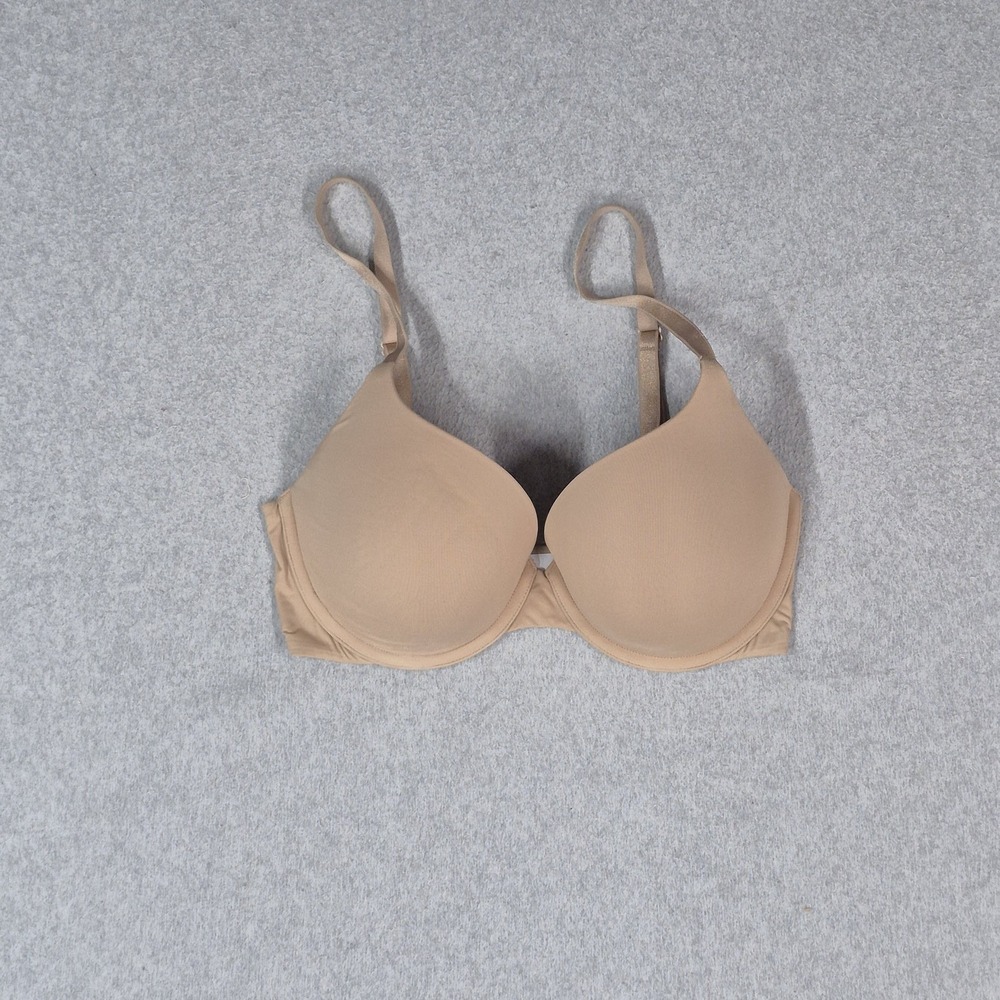 Victoria's Secret Women Bra 32DD Beige T Shirt Push Up Full Coverage READ